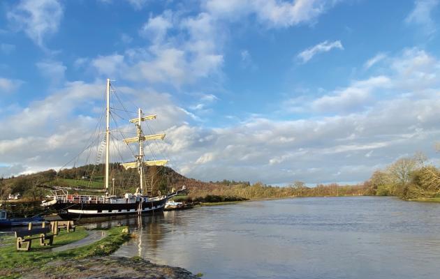 tall ship La Malouine at Palnackie